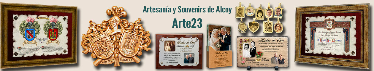 Escudos de Apellidos y Placas Conmemorativas | Arte23 Alcoy